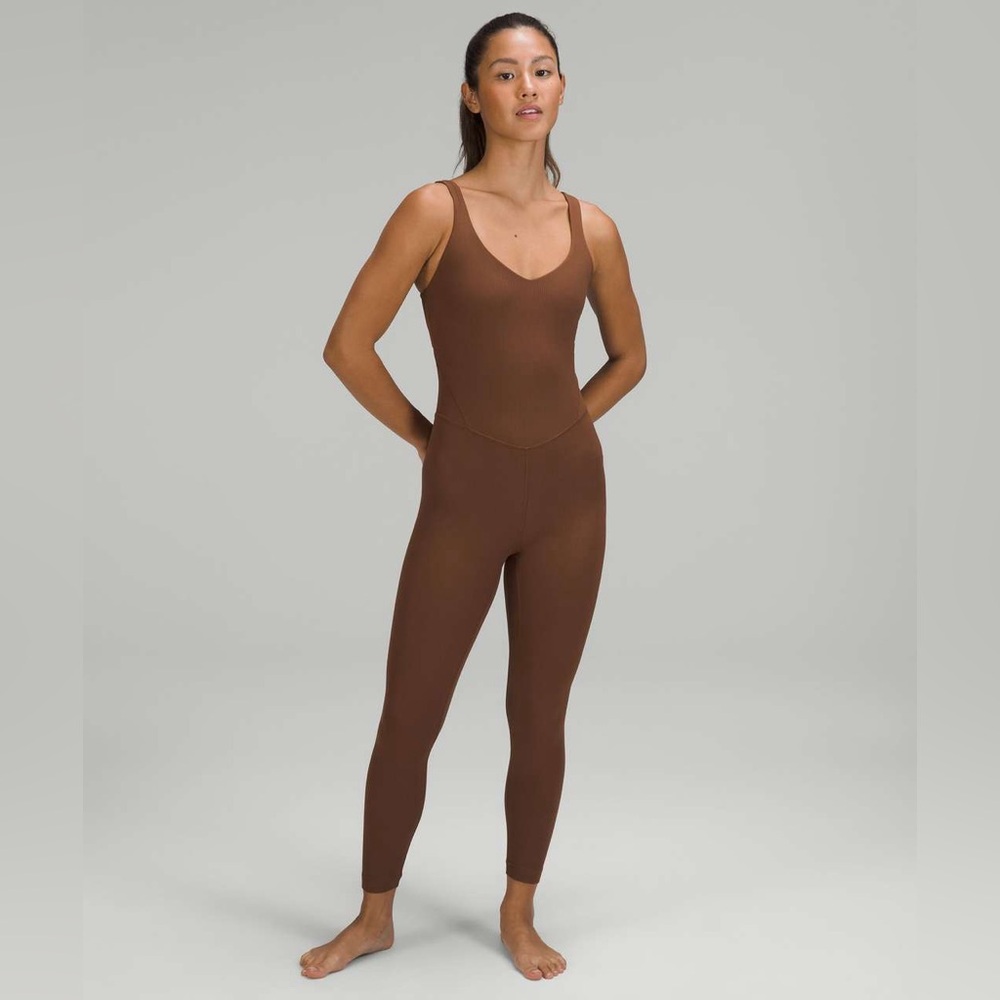 lululemon athletica Brown Scoop-Neck Jumpsuit